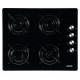 MPM 60-GMG-08 Black Built-in 58 cm Gas 4 zone(s)