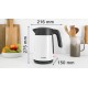 Electric kettle Bosch TWK 7L461, 2400 W, 1.7 l White