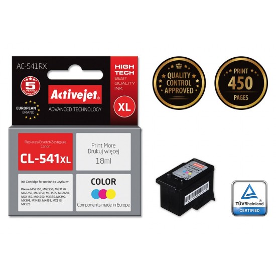 Activejet AC-541RX Ink (replacement for Canon CL-541XL; Premium; 18 ml; color)