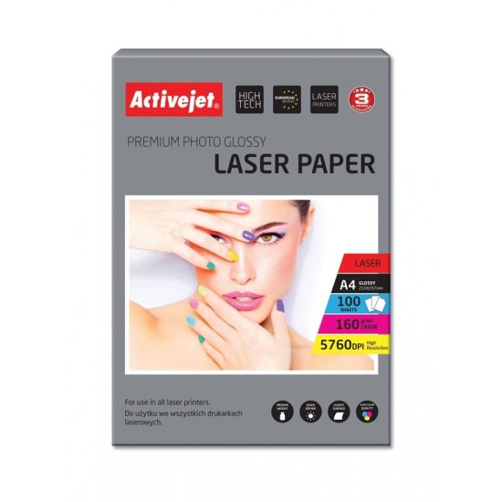 Activejet AP4-160G100L photo paper for laser printers; A4; 100 pcs