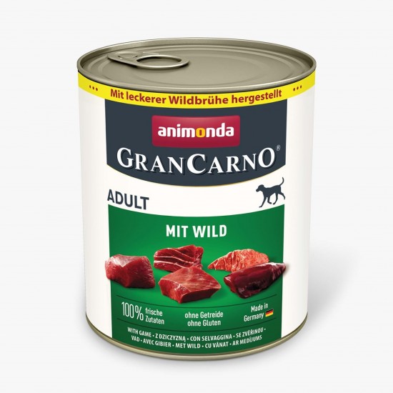 ANIMONDA GranCarno Adult Game  - wet dog food - 800g