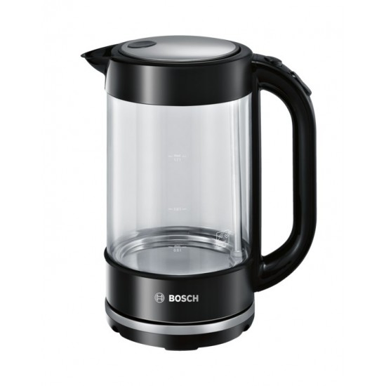 Bosch TWK70B03 electric kettle 1.7 L 2400 W Black, Transparent