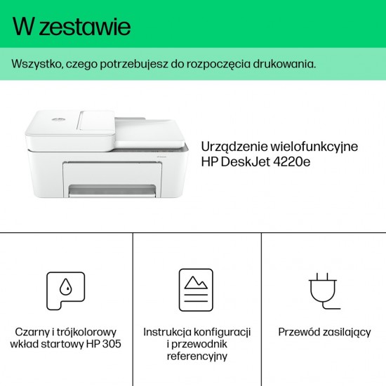 HP HP DeskJet 4220e All-in-One Printer, Color, Printer for Home, Print, copy, scan, HP+; HP Instant Ink eligible; Scan to PDF