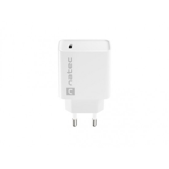 NATEC NETWORK CHARGER RIBERA USB-C 20W PD WHITE