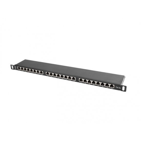 LANBERG PATCH PANEL 24 PORT 0.5U CAT.5E FTP BLACK