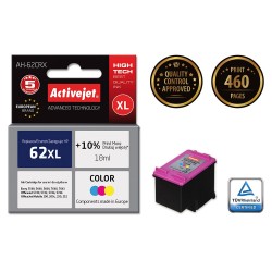 Activejet AH-62CRX ink (replacement for HP 62XL C2P07AE; Premium; 18 ml; color)