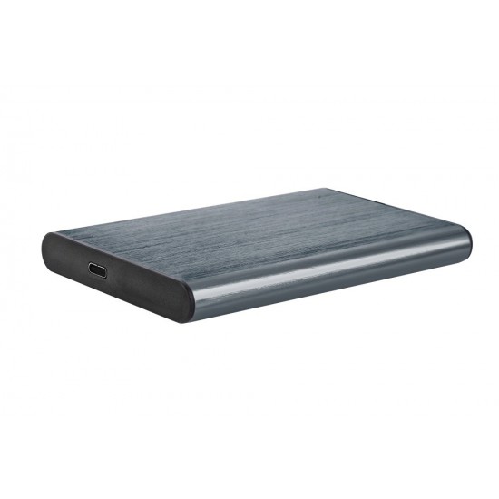 GEMBIRD EE2-U3S-6 HDD/SSD Drive enclosure 2.5inch with USB Type-C port USB 3.1 brushed aluminum grey