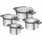 ZWILLING SIMPLIFY 66870-004-0 Pots set Stainless steel 4 pcs. Silver Black