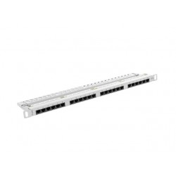 LANBERG PATCH PANEL 24 PORT 0.5U CAT.6 UTP GRAY