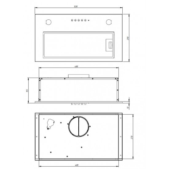 Kitchen Hood AKPO WK-7 MICRA 60 BLACK