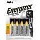 ENERGIZER BATTERY ALKALINE POWER AA LR6 BLISTER 4 PIECES