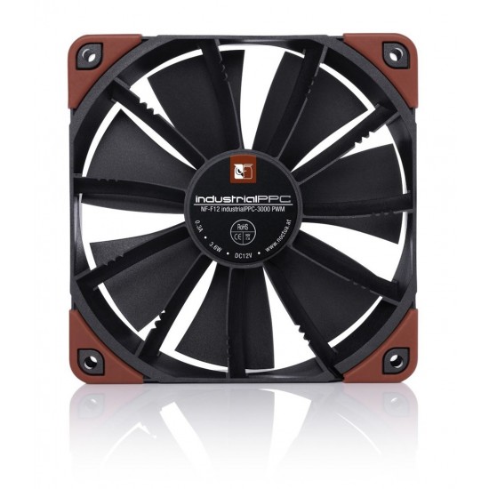 Noctua NF-F12 industrialPPC-3000 PWM Computer case Fan 12 cm Black, Brown