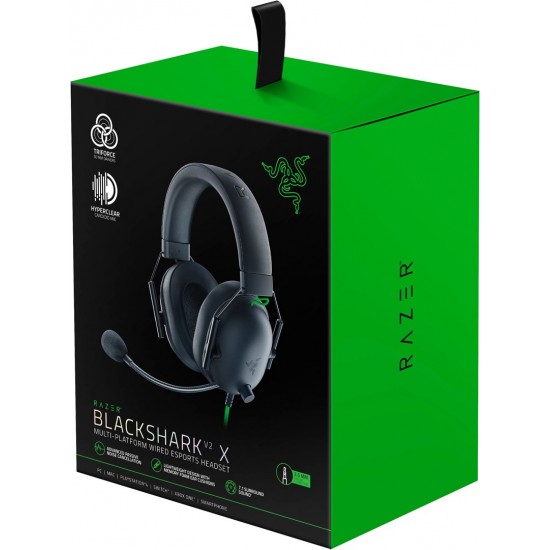 Razer Blackshark V2 X Headset Wired Head-band Gaming Black, Green