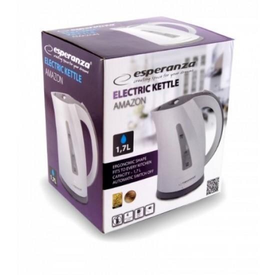 Esperanza EKK022 electric kettle 1.7 L Gray, White 2200 W