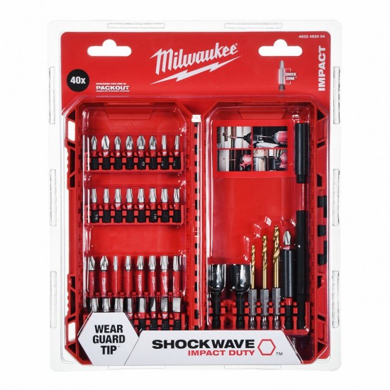 SHOCKWAVE bit/bit+drill+shank set 40 items 4932492004 MILWAUKEE