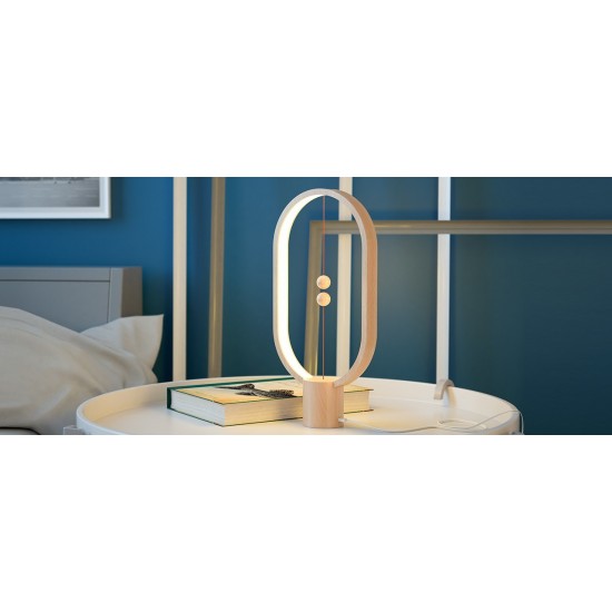 Allocacoc Heng Balance Lamp Ellipse USB Light Wood