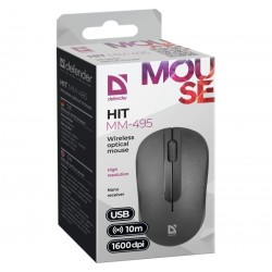 MOUSE DEFENDER HIT MM-495 RF OPTIC BLACK 1600dpi 3P