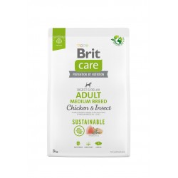 BRIT Care Dog Sustainable Adult Medium Breed Chicken & Insect - dry dog food - 3 kg