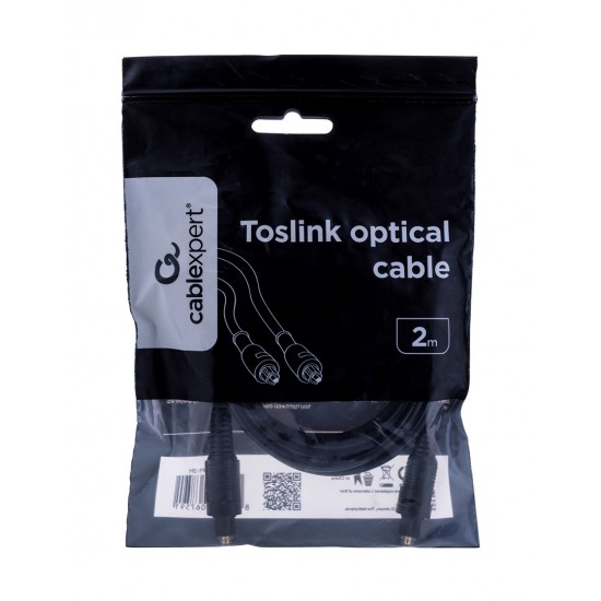 Gembird Toslink, 2m audio cable Black