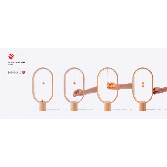 Allocacoc Heng Balance Lamp Ellipse USB Light Wood