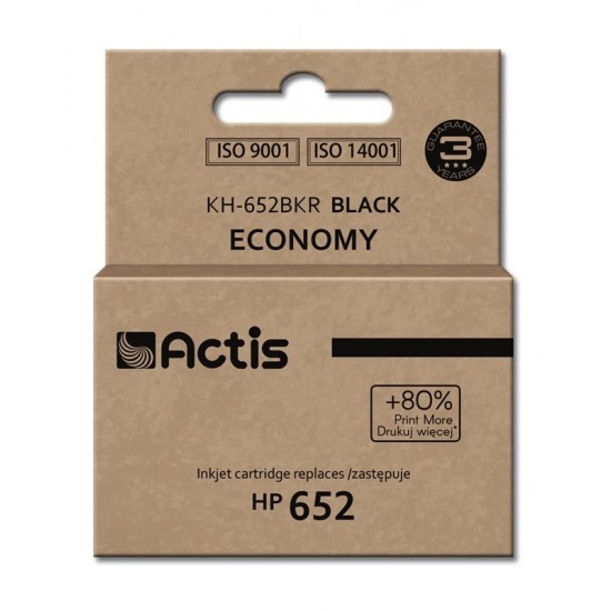 Actis KH-652BKR ink (replacement for HP 652 F6V25AE; Standard; 15 ml; black)