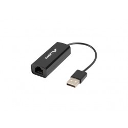 Lanberg NC-0100-01 cable interface/gender adapter USB-A RJ-45 Black