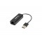 Lanberg NC-0100-01 cable interface/gender adapter USB-A RJ-45 Black