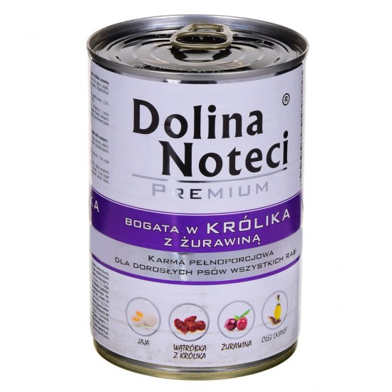 DOLINA NOTECI Premium Rich in rabbit and cranberry - wet dog food - 400 g