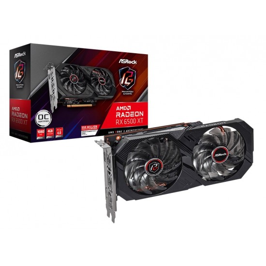 Asrock AMD Radeon RX 6500 XT Phantom Gaming D 4 GB GDDR6 Graphics Card