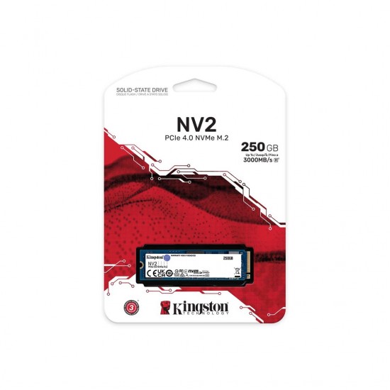 KINGSTON SSD 250GB NV2 M.2 2280 PCIE 4.0 NVME DRIVE