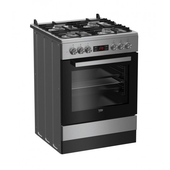 Beko FSM 62332 DXT Freestanding cooker Stainless steel Gas A