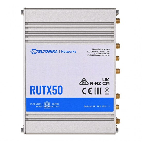 Teltonika RUTX50 | Profesjonalny przemysłowy router | 5G, Wi-Fi 5, Dual SIM, 5x RJ45 1000Mb/s