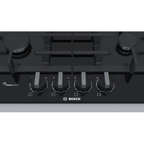 Bosch Serie 6 PPP6A6B90 hob Black Built-in Gas 4 zone(s)