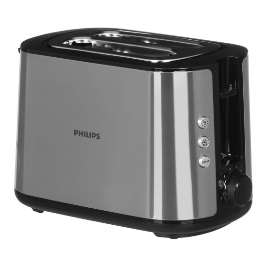 Philips Viva Collection HD2650/90 toaster 2 slice(s) 950 W Black, Stainless steel