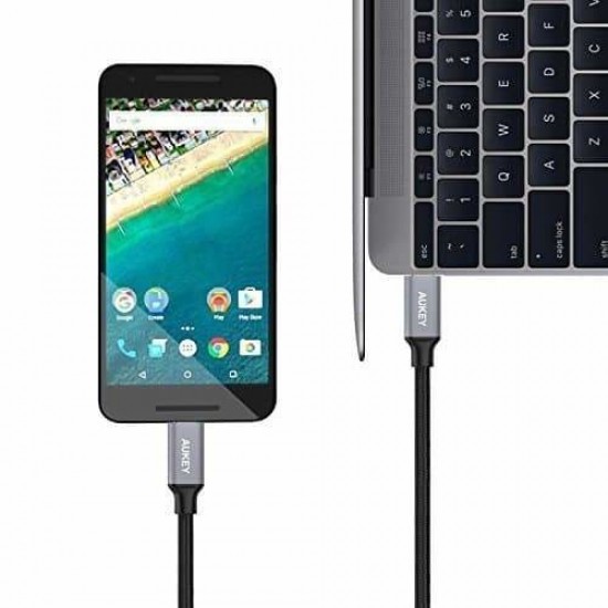 AUKEY CB-CD5 USB cable 1 m USB 2.0 USB C Black, Grey