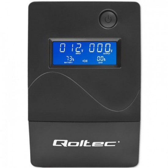 Qoltec Monolith uninterruptible power supply (UPS) Double-conversion (Online) 0.45 kVA 240 W 2 AC outlet(s)