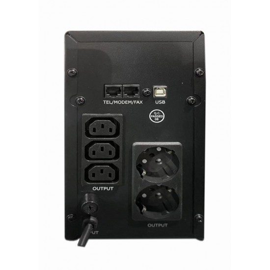 Gembird EG-UPS-035 uninterruptible power supply (UPS) Line-Interactive 2 kVA 1200 W 5 AC outlet(s)