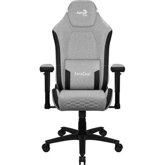 Aerocool CROWNASHGR, Ergonomic Gaming Chair, Adjustable Cushions, AeroWeave Technology, Grey