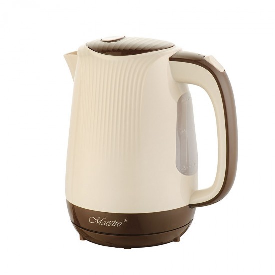 Feel-Maestro MR042 beige electric kettle 1.7 L Beige, Brown 2200 W