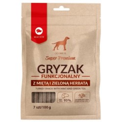 MACED Turkey snack with mint and green tea - dog chew - 100g