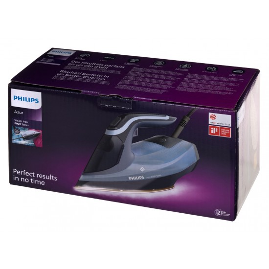 Philips DST8020/20 iron Steam iron SteamGlide Elite soleplate 3000 W Blue