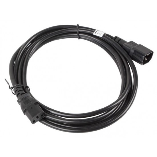 Lanberg CA-C13E-11CC-0030-BK power cable Black 3 m C13 coupler C14 coupler