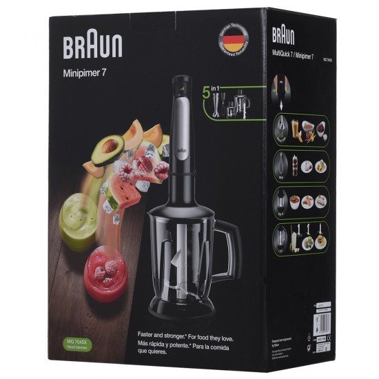 Braun MultiQuick 7 MQ 7045X 1.25 L Immersion blender 1000 W Black, Stainless steel