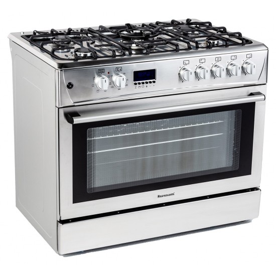 Gas-electric Cooker Ravanson KWGE-K90 Cheff Modern (silver)