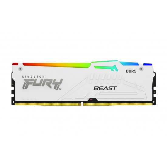 Kingston Technology FURY Beast 32GB 6000MT/s DDR5 CL40 DIMM (Kit of 2) White RGB XMP