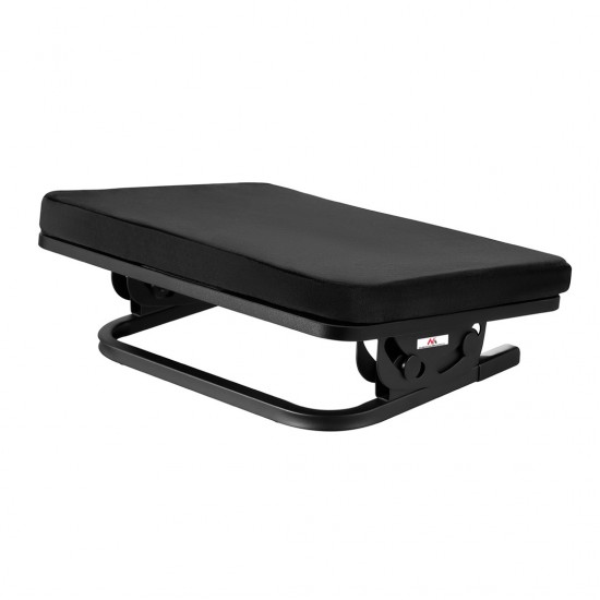 Maclean MC-460 Ergonomic Footrest Leg Foot Rest Infinitely Adjustable Angle Under Desk Removable Cushion Cushioned