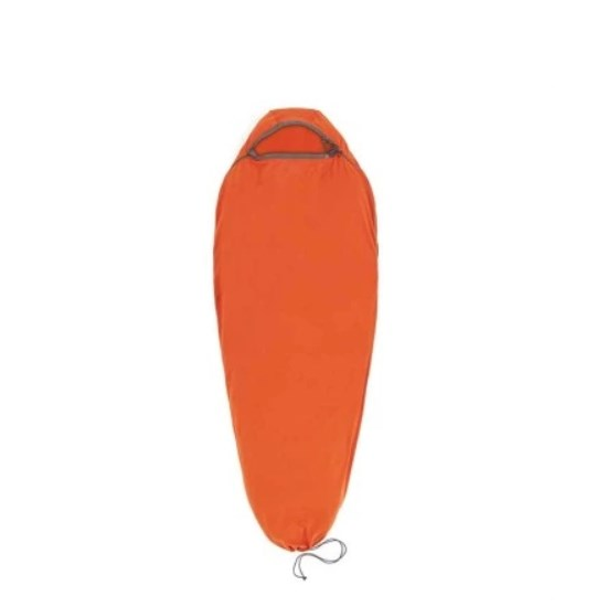 Sea To Summit Reactor Fleece Sleeping Bag Liner - Mummy W/ Drawcord- compact- orange