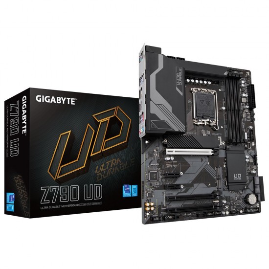 Gigabyte Z790 UD Motherboard - Supports Intel Core 14th CPUs, 16*+1+１ Phases Digital VRM, up to 7600MHz DDR5, 3xPCIe 4.0 M.2, 2.5GbE LAN , USB 3.2 Gen 2