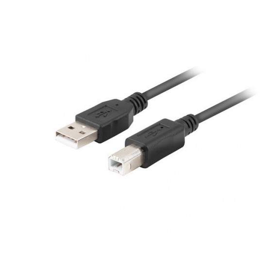 Lanberg CA-USBA-15CU-0010-BK kabel USB 1m 2.0 USB A->USB-B Black