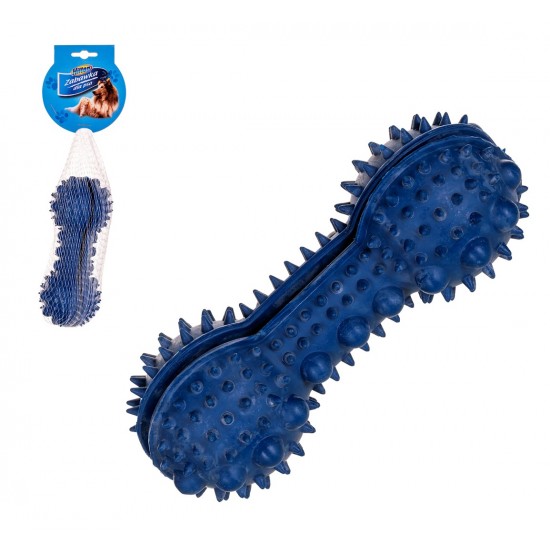 HILTON Spiked Dumbbell 15cm in Flax Rubber - dog toy - 1 piece